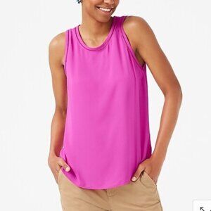 J.Crew Sleeveless Top with Ladder Trim | Neon Plum | Size 8